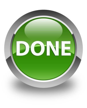 Parlak yumuşak yeşil yuvarlak düğme yapılır