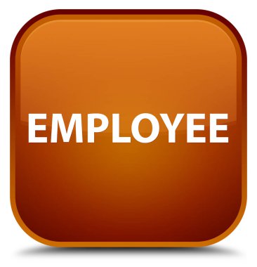 Çalışan özel kahverengi kare düğmesini