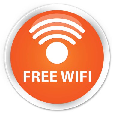 Ücretsiz Wi-Fi sigorta primi turuncu yuvarlak düğmesi