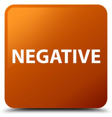 Negatif kahverengi kare düğme