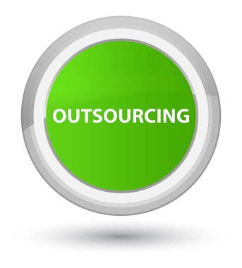 Dış kaynak asal yumuşak yeşil yuvarlak düğmesi