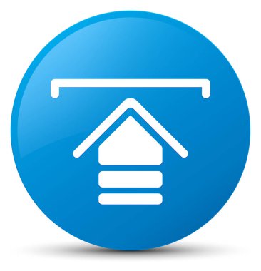 Simgesi mavi düğme mavi upload