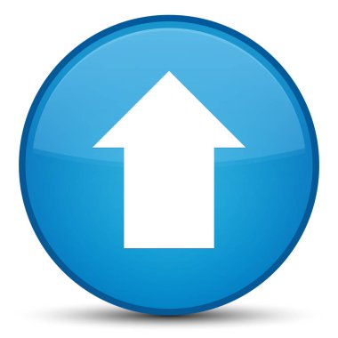 Ok simgesini özel camgöbeği mavi yuvarlak düğmesini upload