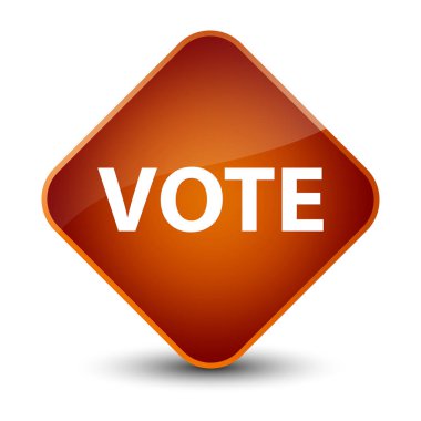 Oy zarif kahverengi elmas düğmesine