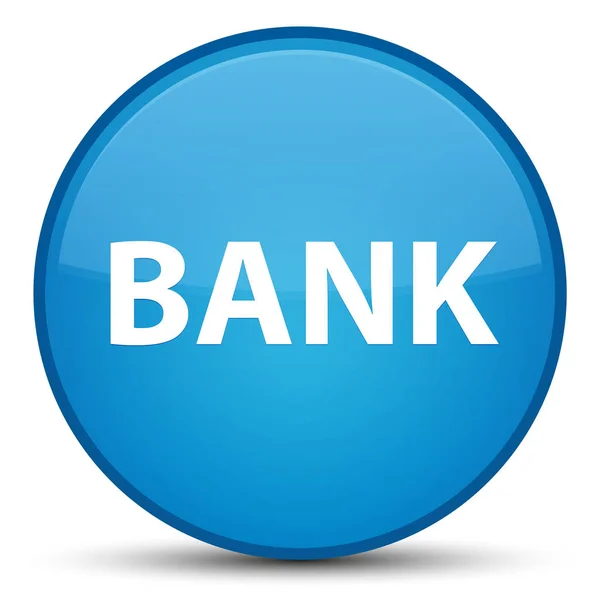 Banco especial cyan botón redondo azul — Foto de Stock