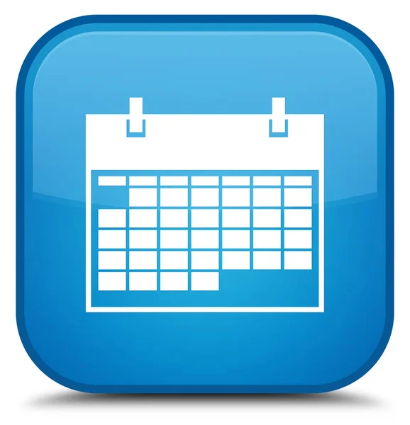 Calendar icon special cyan blue square button — Stock Photo, Image