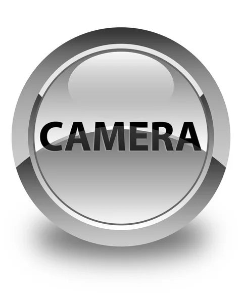 Câmera brilhante botão redondo branco — Fotografia de Stock