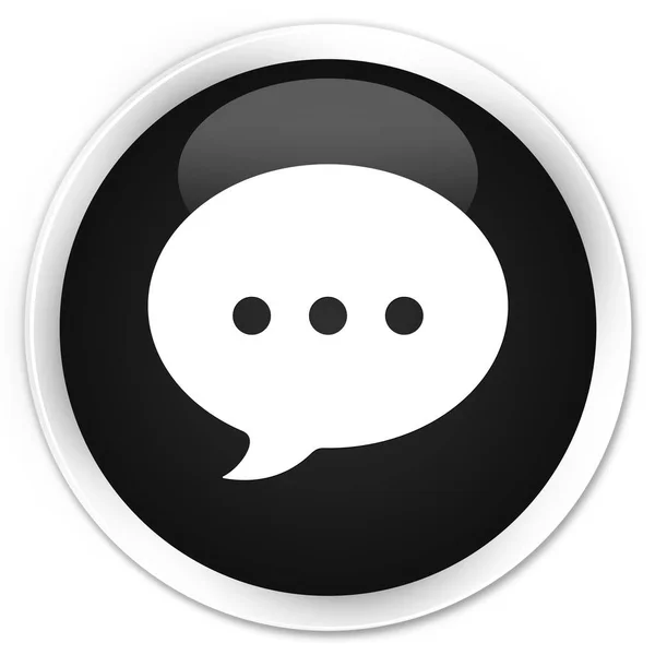Konversation ikonen premium svart rund knapp — Stockfoto