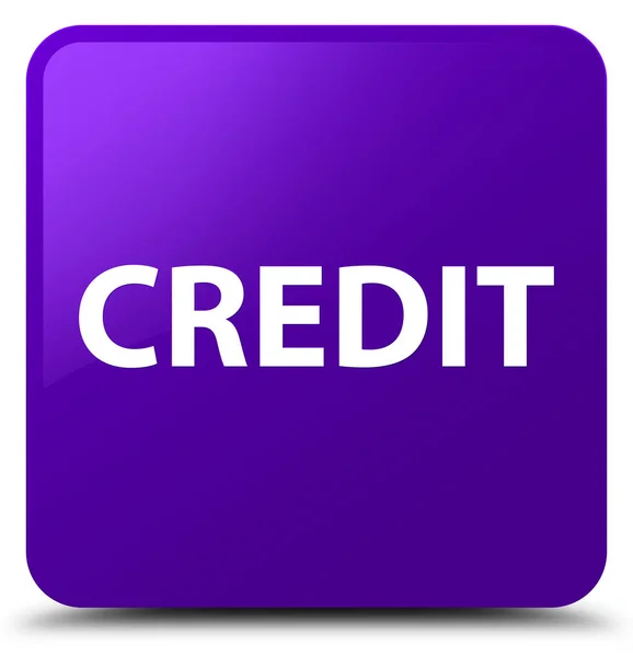 Credit purple square button — Stock Photo, Image