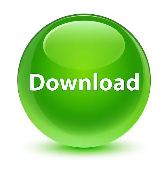 Download glassy green round button — Stock Photo, Image