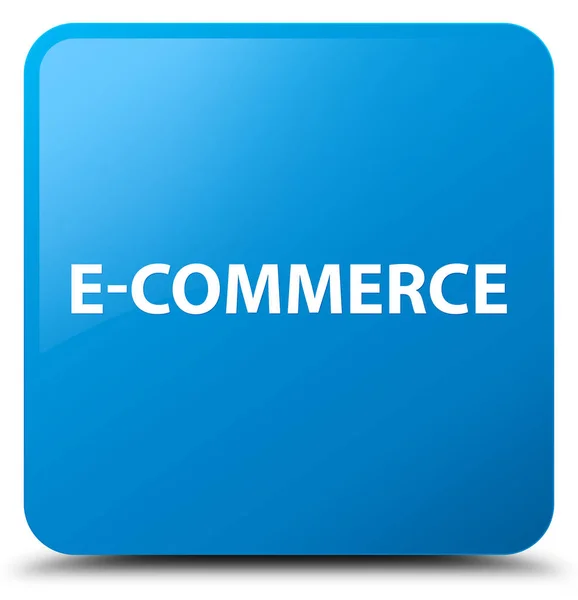 E-commerce cian blu tasto quadrato — Foto Stock