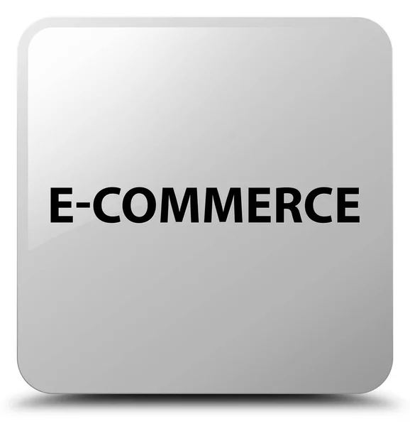 E-commerce white square button — Stock Photo, Image