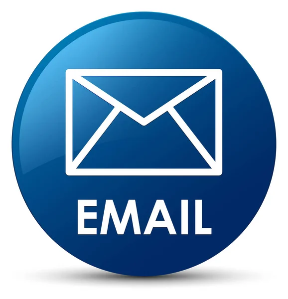 E-mailem modré kulaté tlačítko — Stock fotografie