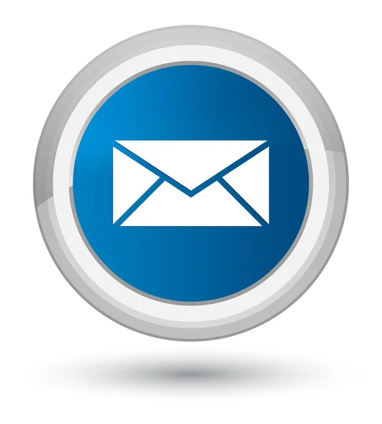 Піктограма електронної пошти кнопка простого синього кола — стокове фото