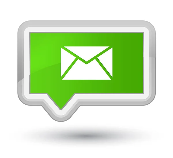 Ícone de e-mail botão banner verde macio — Fotografia de Stock