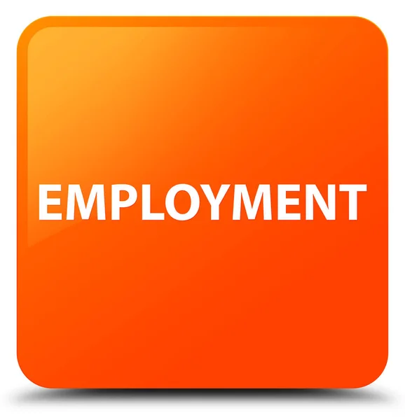 Beschäftigung orange quadratischer Knopf — Stockfoto