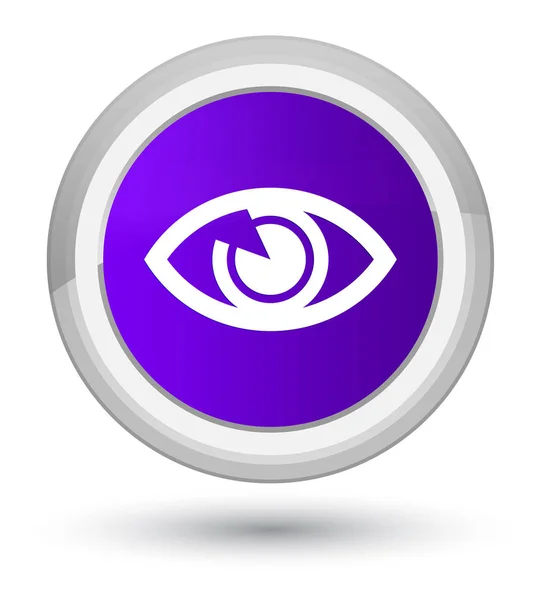 Ícone do olho roxo botão redondo principal — Fotografia de Stock