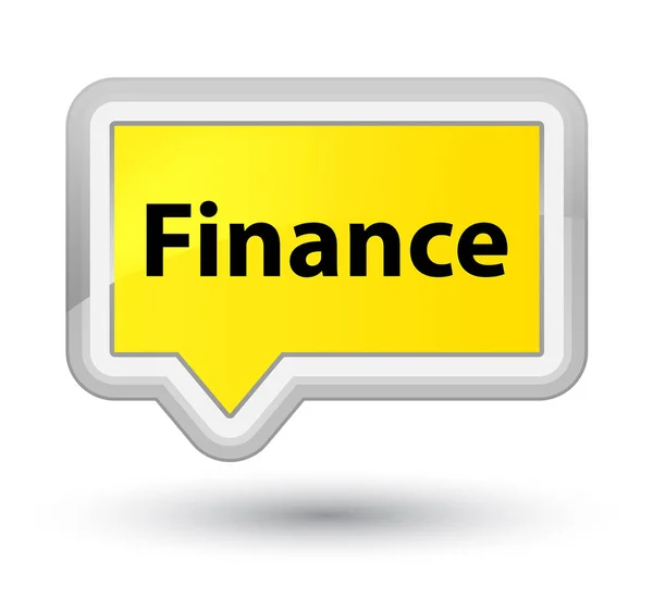 Finance prime yellow banner button — Stock Photo, Image