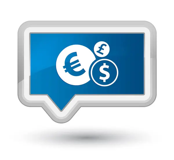 Tlačítko Hlavní modrý banner finance — Stock fotografie