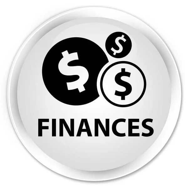 Finanças (sinal de dólar) botão redondo branco premium — Fotografia de Stock