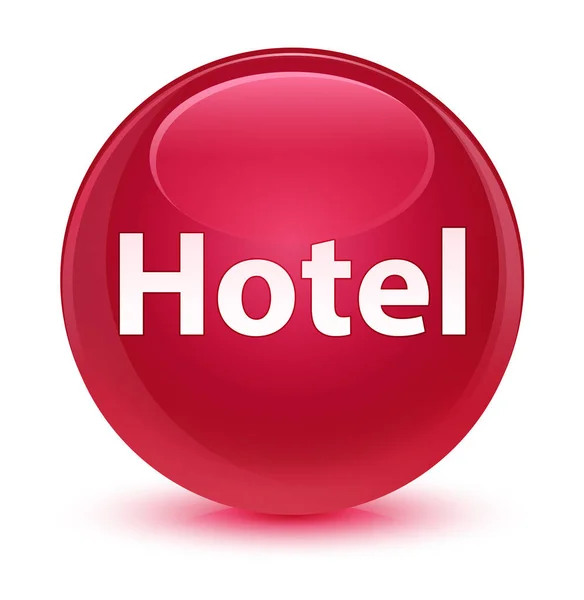 Hotel glasartade rosa runda knappen — Stockfoto