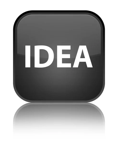 Idea speciale pulsante quadrato nero — Foto Stock