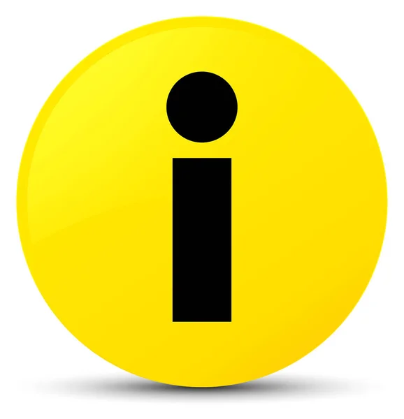 Info icon yellow round button — Stock Photo, Image