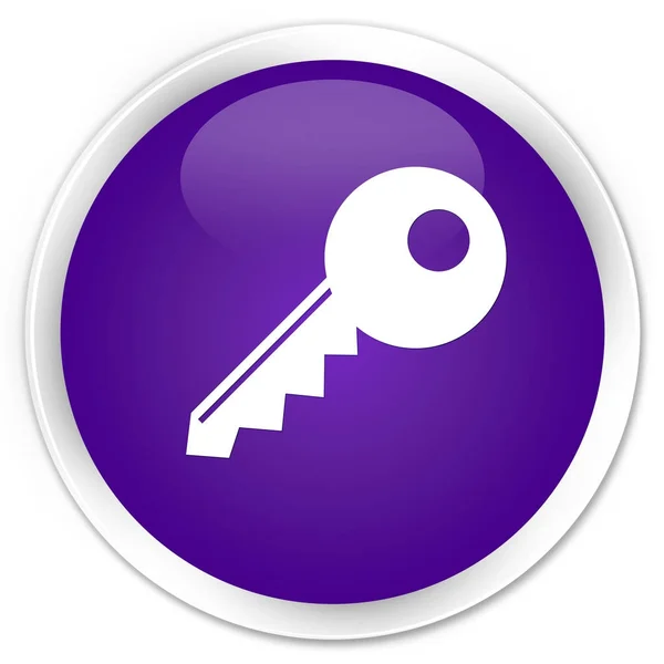 Ikona klucz premium fioletowy okrągły przycisk — Zdjęcie stockowe