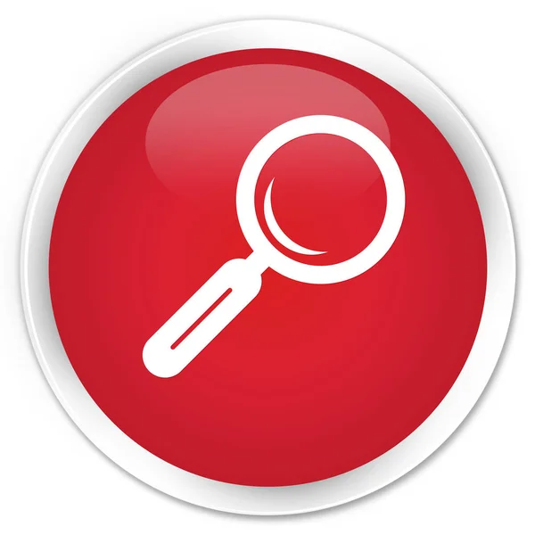 Icono de lupa premium botón redondo rojo —  Fotos de Stock