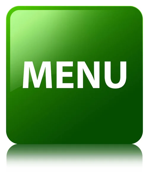 Menu tasto quadrato verde — Foto Stock