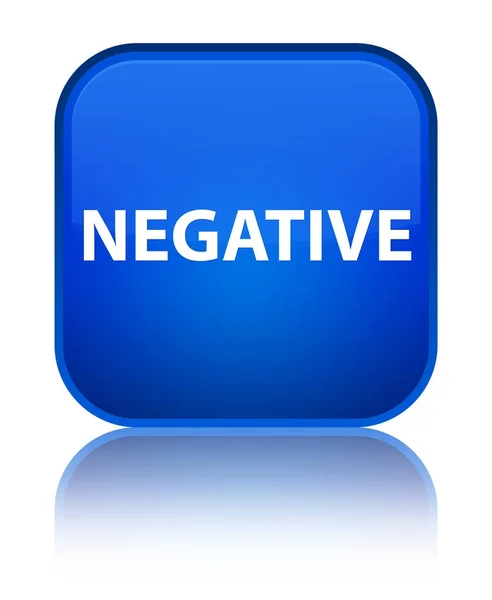 Negativo botão quadrado azul especial — Fotografia de Stock
