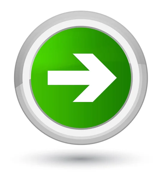Следующая иконка со стрелкой зеленая круглая кнопка — стоковое фото