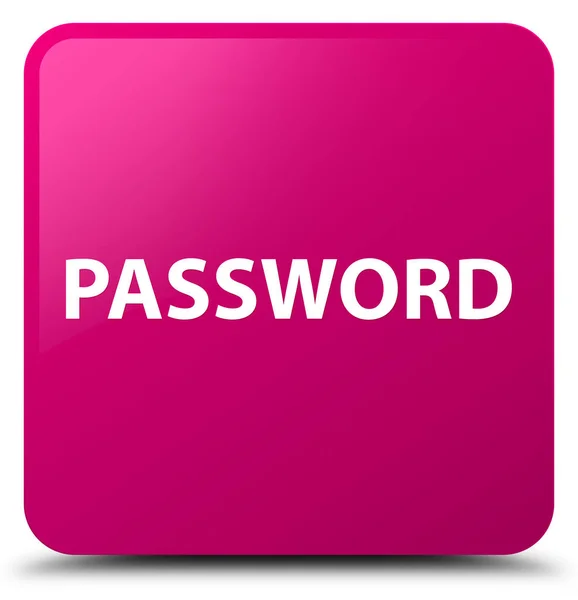 Čtvercové tlačítko heslo růžové — Stock fotografie