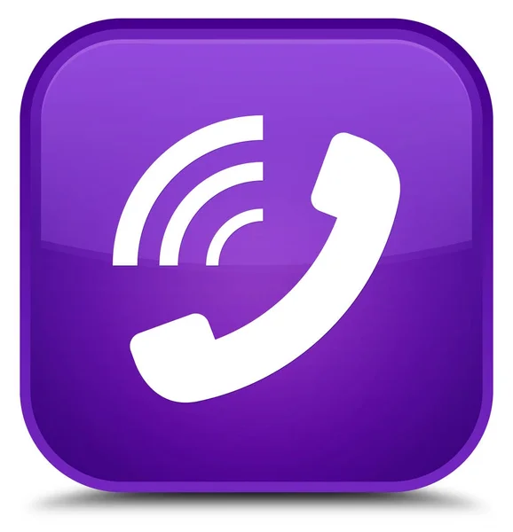 Telefoon beltoon speciale paarse vierkante knoop van het pictogram — Stockfoto