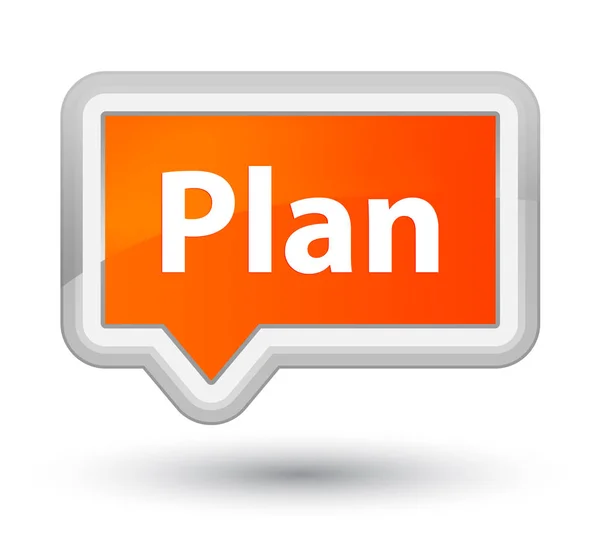 Plan eerste oranje banner knop — Stockfoto