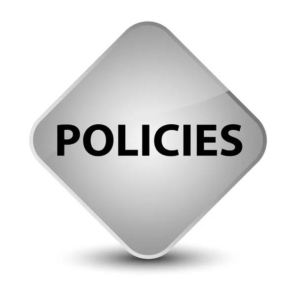 Policies elegant white diamond button — Stock Photo, Image