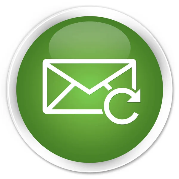 Refresh email icon premium soft green round button