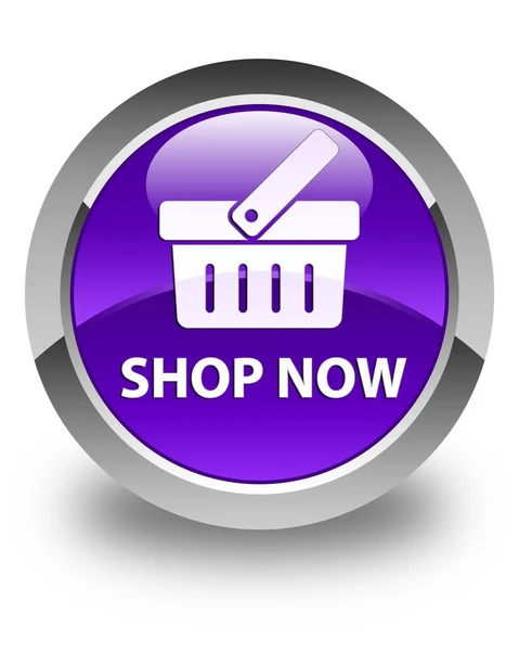 Comprar ahora botón redondo púrpura brillante —  Fotos de Stock
