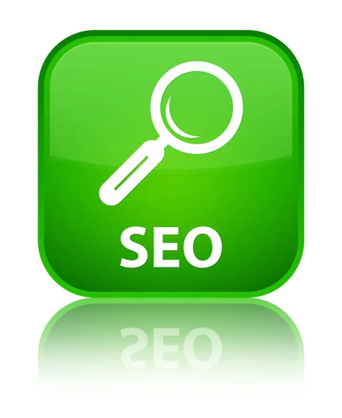 Seo special green square button — Stock Photo, Image