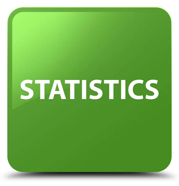 Estatísticas soft green square button — Fotografia de Stock