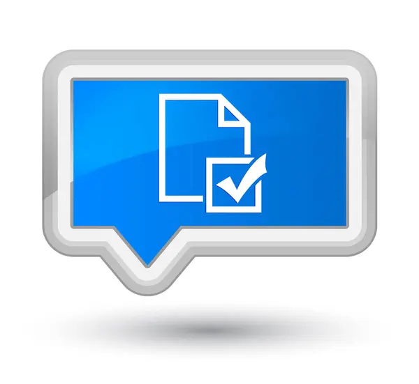 Ícone de pesquisa ciano principal botão banner azul — Fotografia de Stock