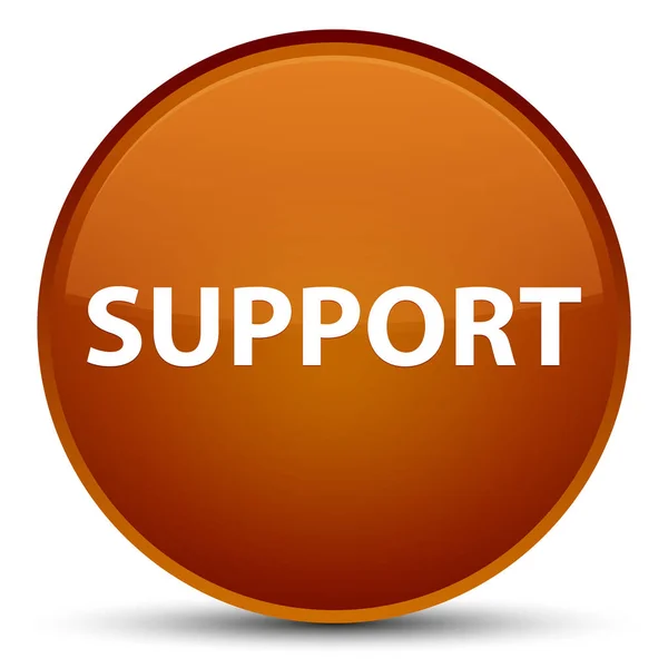 Támogatás külön brown kerek gomb — Stock Fotó