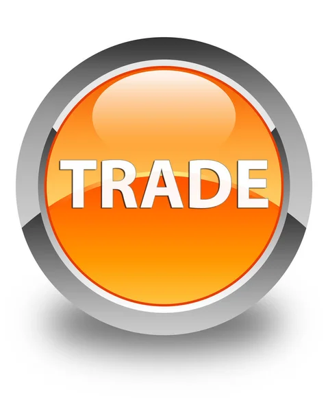 Trade glossy orange round button — Stock Photo, Image
