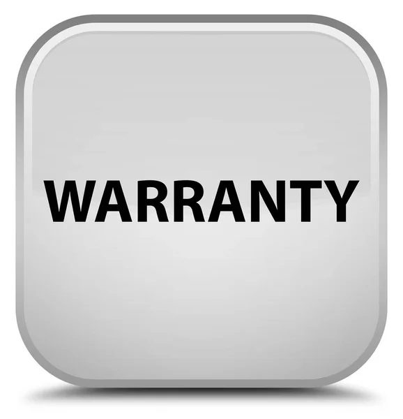 Warranty special white square button — Stock Photo, Image