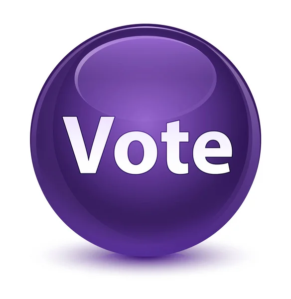 Ψηφοφορία υαλώδη στρογγυλό κουμπί μωβ — Φωτογραφία Αρχείου