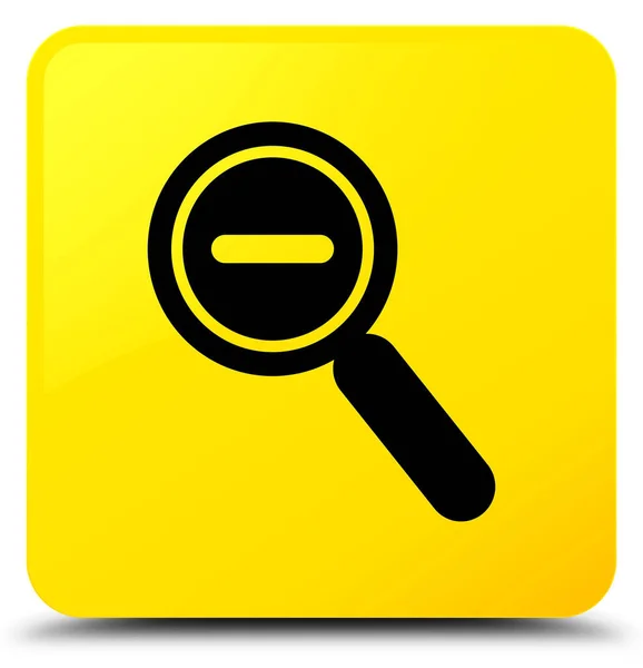 Zoom out icon yellow square button — Stock Photo, Image