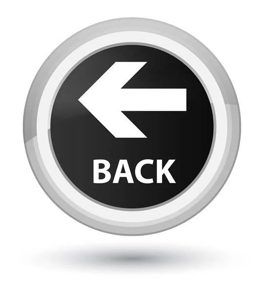 Back prime black round button — Stock Photo, Image