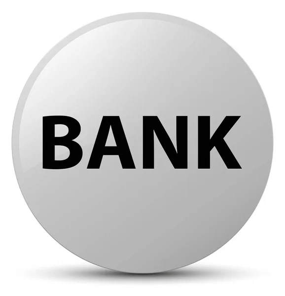 Bank weißer runder Knopf — Stockfoto