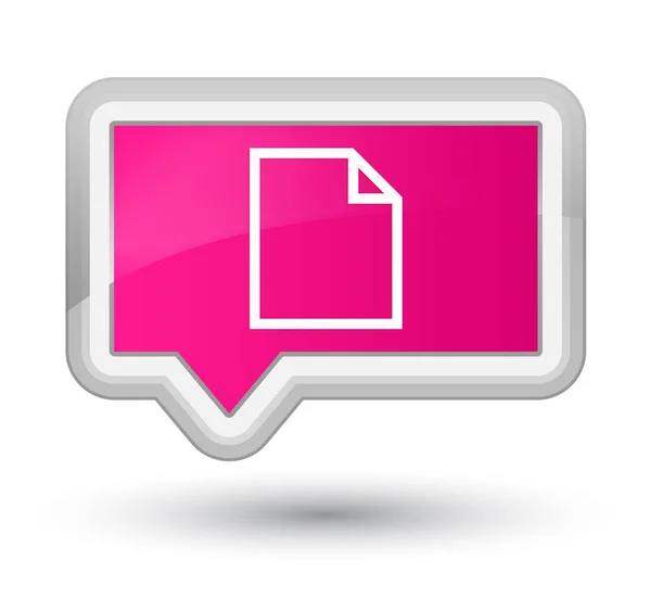 Blank page icon prime pink banner button