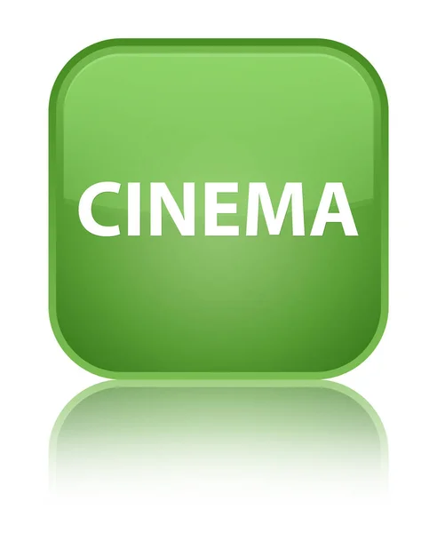 Cinema special soft green square button — Stock Photo, Image